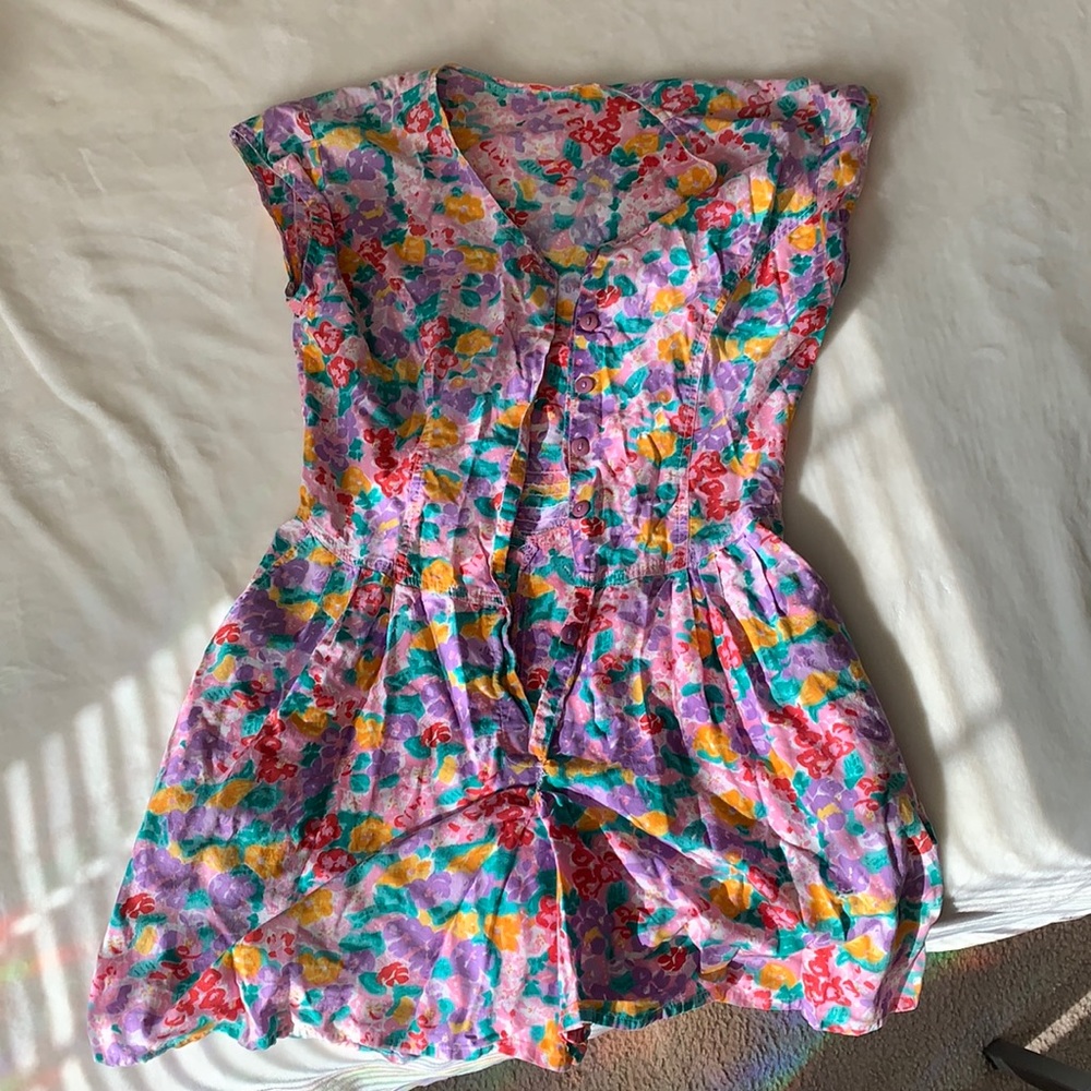 Vintage floral romper (with pockets :-)